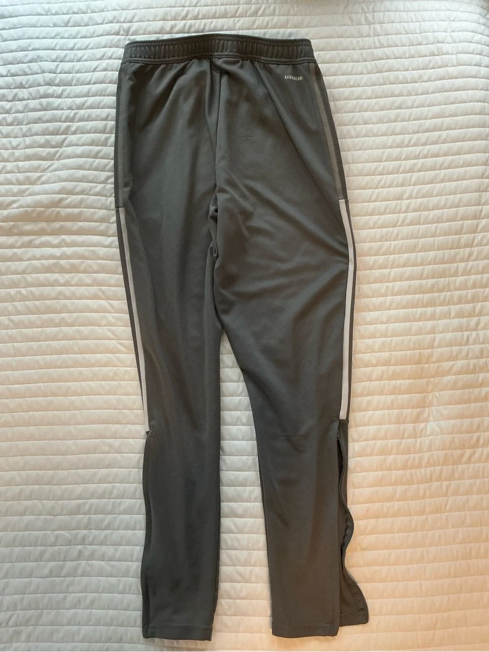 adidas Black Jogger Pants with White Side Stripes and Logo